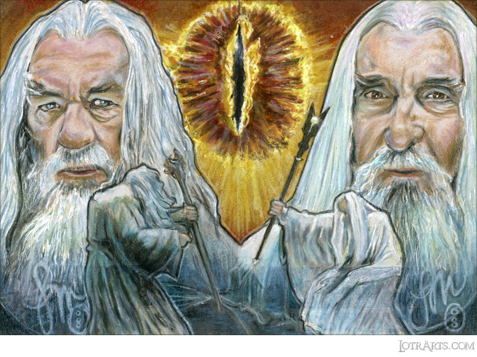 Gandalf in battle with Saruman, two-card panel, by Mangue: after-market sketches<span class="ngViews">5 views</span>