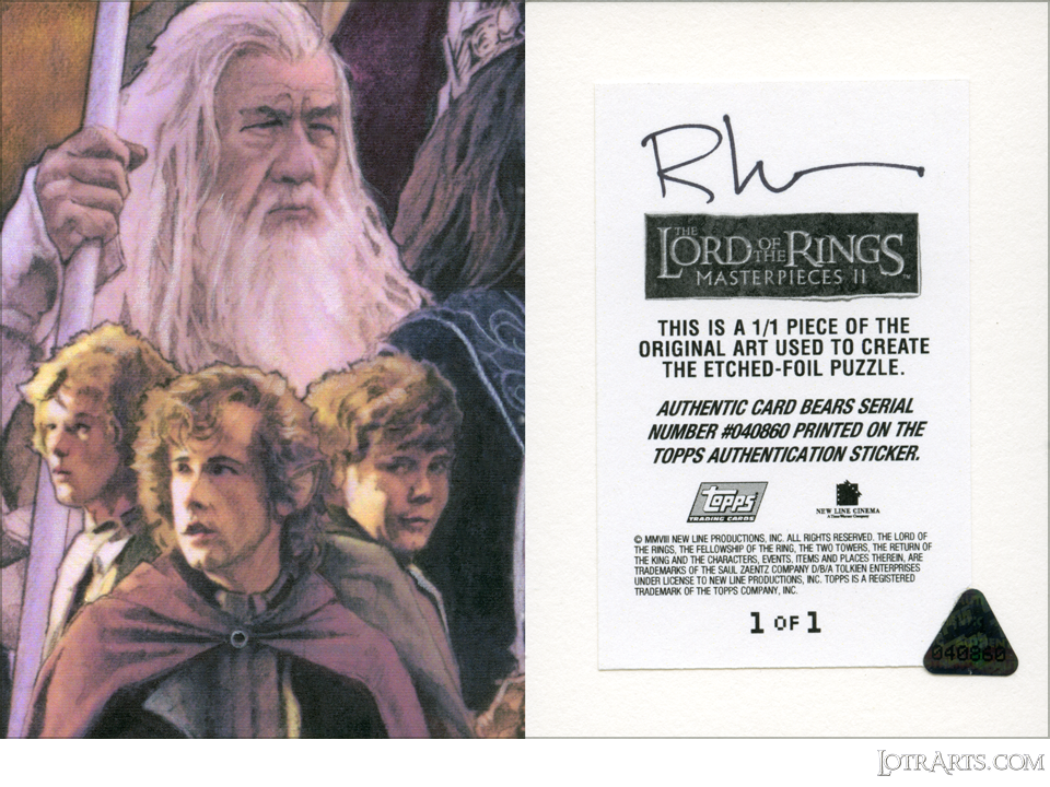Gandalf, Sam, Merry and Pippin by Walks: one piece of six etched-foil panel<span class="ngViews">10 views</span>