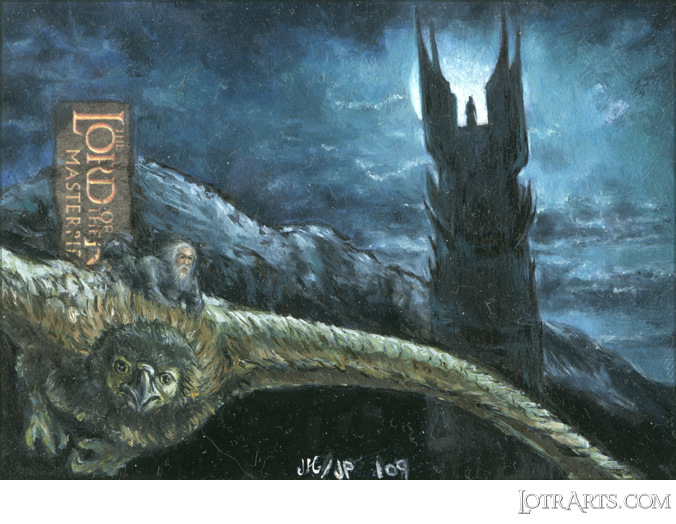 Gandalf on Gwaihir fleeing Saruman by Potratz and Hai: artist return sketch<span class="ngViews">12 views</span>