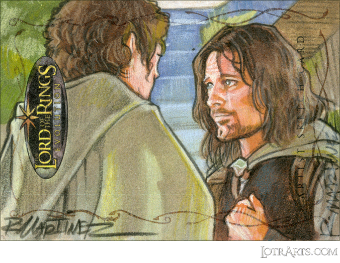 Aragorn and Frodo at Amon Hen by Martinez: after-market sketch<span class="ngViews">17 views</span>