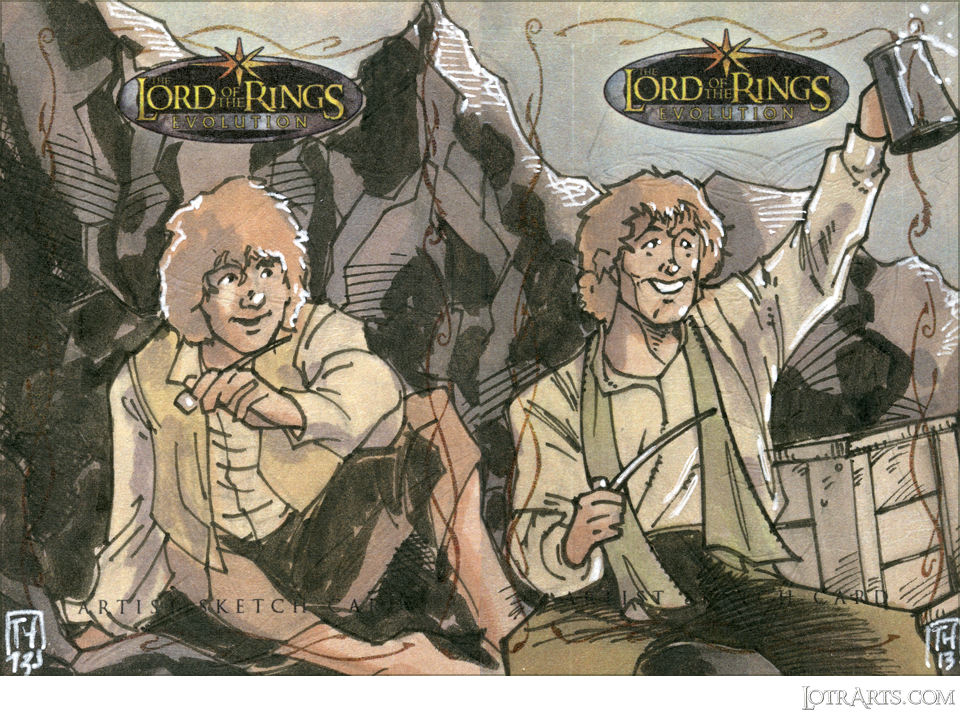 Merry and Pippin after the destruction of Isengard by Hodges: after-market sketch<span class="ngViews">27 views</span>