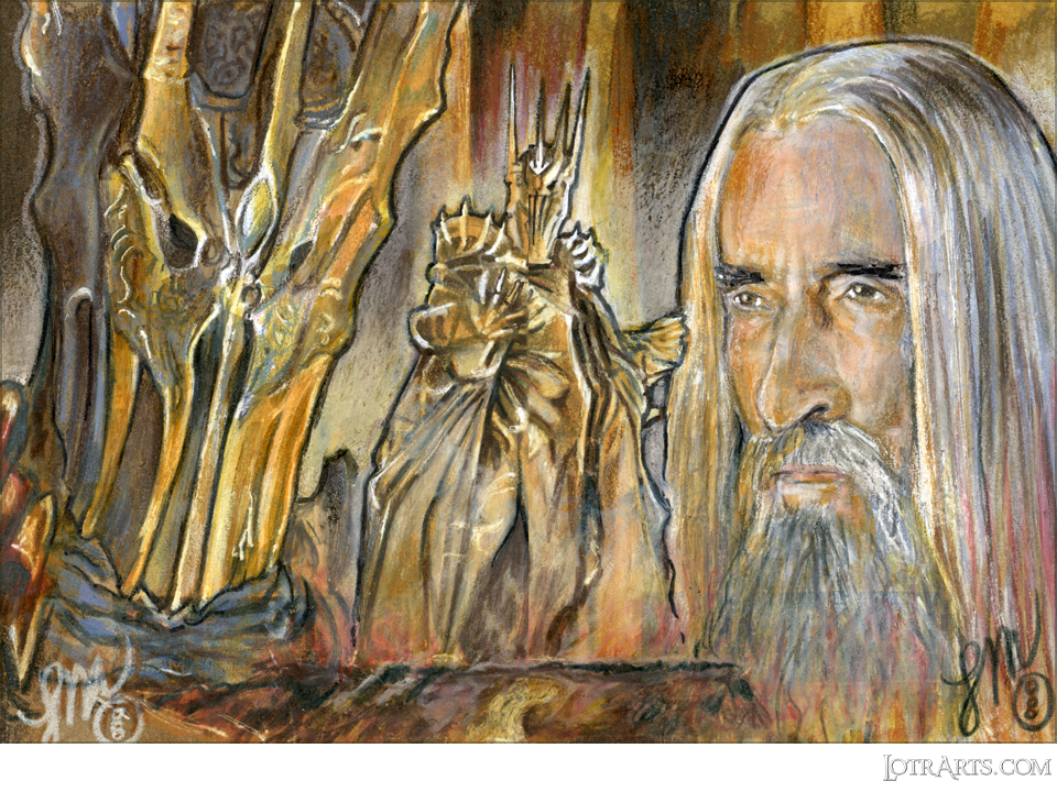 Saruman and Sauron, two-card panel, by Mangue: after-market sketches<span class="ngViews">17 views</span>