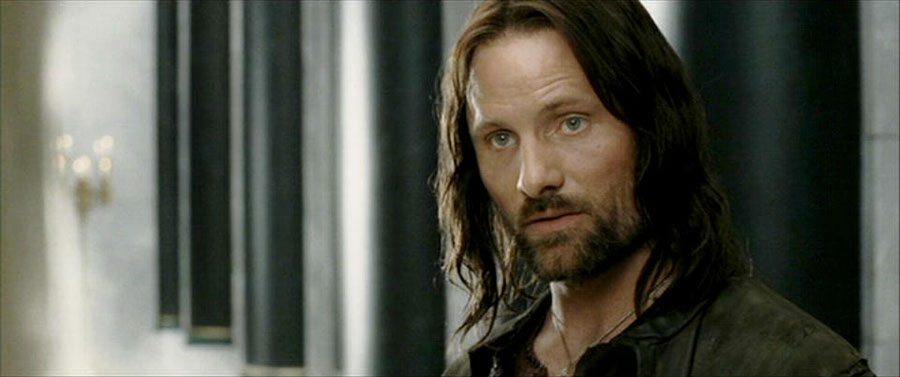 <em>Return of the King in the Hall of Kings, Minas Tirith</em><br><br>Aragorn (to Gandalf): "But we can give Frodo his chance, if we keep Sauron's eye fixed upon us. Keep him blind to all else that moves."