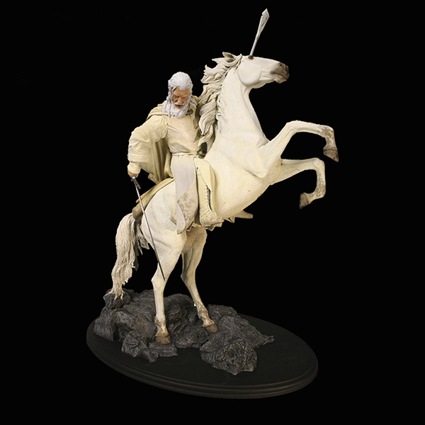 <br />

<div class="floatbox" data-fb-options="width:1400 height:80% group:2">Sideshow/WETA Gandalf the White and Shadowfax, 2004, artist: Wuest. Artist Proof, limited edition (8,500). Gandalf is a ROTK statue, constructed of polystone, hand painted, stands 22" tall and weighs 19 lbs.<br /><a href="http://www.sideshowtoy.com/collectibles/product-archive/?sku=9336" class="transparent">✦</a></div>

<br />

<a class="nofloatbox" href="https://www.lotrarts.com/shopfront/#replicas"><img src="https://www.lotrarts.com/images/icons/buy-001.png" alt="Shop" /></a><span class="ngViews">55 views</span>
