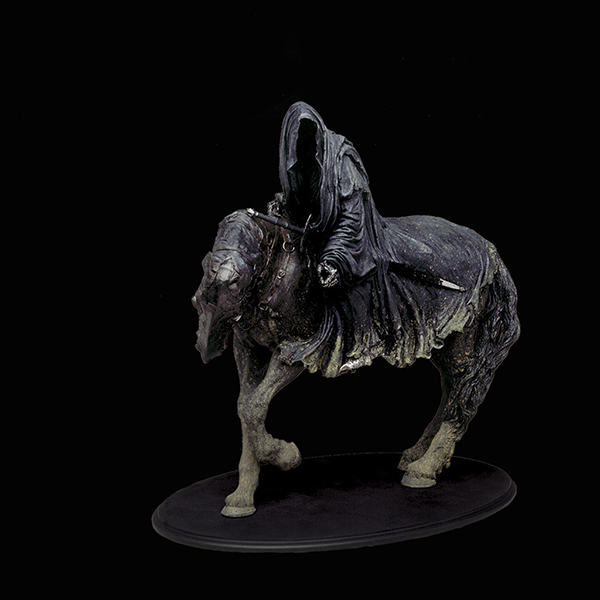 <br />

Sideshow/WETA Ringwraith and Steed, artist: Wooten. Limited edition (5,000). It is constructed of polystone, hand painted, stands 15" tall and weighs 20 lbs. 

<br />

<div class="floatbox" data-fb-options="width:1400 height:80% group:2"><a href="http://www.sideshowtoy.com/collectibles/product-archive/?sku=8701R" class="transparent">✦</a></div>