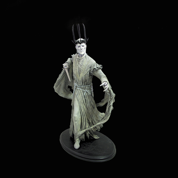 <br />

Sideshow/WETA figure, Witch-king of Angmar, artist: Forterie. Artist Proof, limited edition (1,000). The Witch-king is from the Exclusive Series, constructed of polystone, hand painted, stands 16" tall and weighs 18 lbs.

<br />

<div class="floatbox" data-fb-options="width:1400 height:80% group:2"><a href="http://www.sideshowtoy.com/collectibles/product-archive/?sku=9318" class="transparent">✦</a></div><br />

<br />

<a class="nofloatbox"><img src="https://www.lotrarts.com/images/icons/bank16x.png" alt="Buy" /></a>

<div class="pricetext2">price</div>

<br /><span class="ngViews">36 views</span>