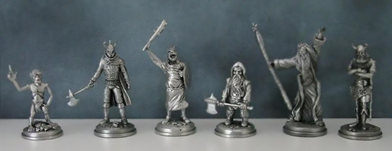 <br />

30 Rawcliffe 1979 LOTR fine pewter miniature figurines, example of the figurines