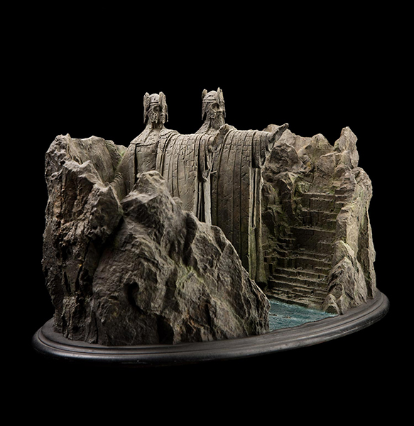 <br />

WETA Environment The Argonath, artist: Maclachlan. Artist Proof 24/25, limited edition (500). The Argonath is constructed of polystone, hand painted, stands 6.3" high and weighs 6.6 lbs.

<br />

<div class="floatbox" data-fb-options="width:1400  height:80%"><a href="https://www.theonering.net/torwp/2011/11/26/50673-collecting-the-precious-weta-workshop-the-argonath-review/" class="transparent">✦</a></div>

<br />

<a class="nofloatbox" href="https://www.lotrarts.com/shopfront/#replicas"><img src="https://www.lotrarts.com/images/icons/buy-001.png" alt="Shop" /></a><span class="ngViews">57 views</span>