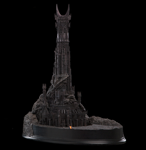 <br />

WETA Environment Barad-dûr - Fortress of Sauron, 2012, artist: Tremont et al. #24, limited edition (1,000). Barad-dûr is constructed of polystone, hand painted, with specifications (H x W x D): 20.9" x 18.1" x 12.2", and weighs 22 lbs. 

<br />

<div class="floatbox" data-fb-options="width:1400 height:80% group:2"> <a href="https://www.theonering.net/torwp/2013/01/05/68001-collecting-the-precious-weta-workshops-barad-dur-environment-review/" class="transparent">✦</a></div>