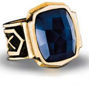 <br />

Noble Collection the Seven Rings to the Dwarf-lords, gold plated with blue Cubic Zirconia.

<br />

<div class="floatbox" data-fb-options="width:1400 height:80% group:2"><a href="http://tolkiengateway.net/wiki/Seven_Rings" class="transparent">✦</a></div>