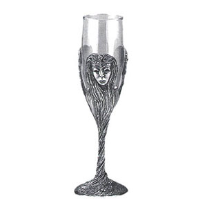 <br />

Set of two specially designed gala premier pewter and glass champagne flutes.