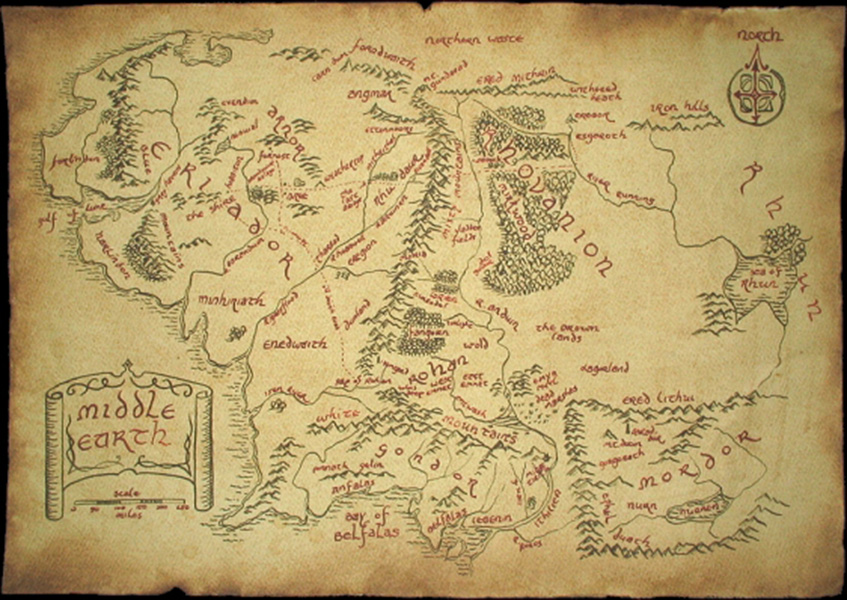 <br />

Magnoli Props Bilbo’s Map. One of Bilbo Baggins' most cherished past-times was drawing maps with his favourite trails "marked in red". Map is printed in full colour at a high resolution to give the illusion of a hand-drawn map and printed on aged parchment (21cm x 29cm).<span class="ngViews">18 views</span>