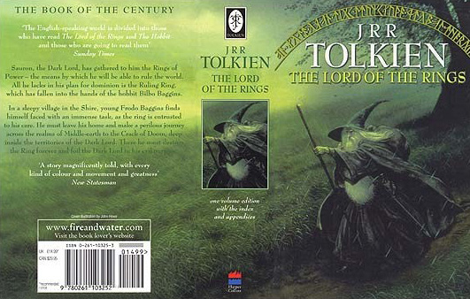 <titletext>
<strong>

The Lord of the Rings – Hard Cover Dust Jacket<br/>
by J. R. R. Tolkien<br/>
HarperCollins, 2003

</strong>
</titletext>