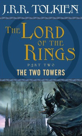 <titletext>
<strong>

The Lord of the Rings Part 2: The Two Towers Paperback
J. R. R. Tolkien<br/>
Ballantine Books, New York<br/>
ISBN: 978-0-345-33971-3<br/>
Paperback, 402 pages

</strong>
</titletext>