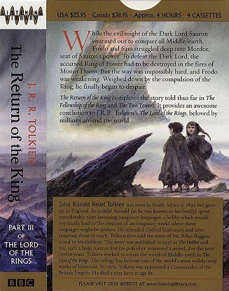 <titletext>
<strong>

Random House Audio: The Return of the King - Cassettes (Back)

</strong>
</titletext>
