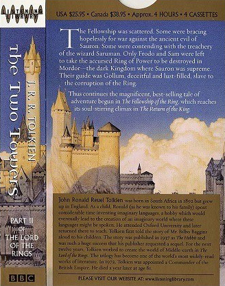 <titletext>
<strong>

Random House Audio: The Two Towers - Cassettes (Back)

</strong>
</titletext>