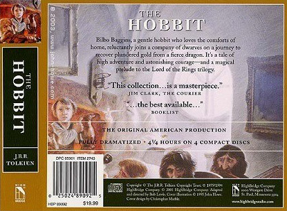 <titletext>
<strong>

The Hobbit: Highbridge Audio Edition (Back)


</strong>
</titletext>
