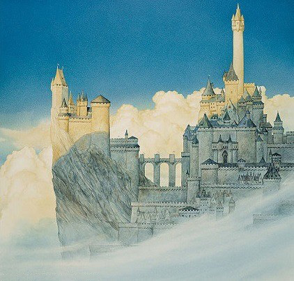 <titletext>
<strong>

Of the 8 paintings returned, his Minas Tirith painting used in the1991 Tolkien Calendar was damaged and beyond repair.

</strong>
</titletext>