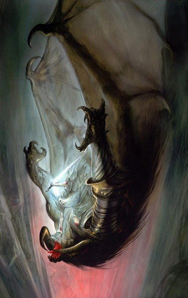 <titletext>
<strong>

Gandalf Falls With The Balrog

</strong>
</titletext>