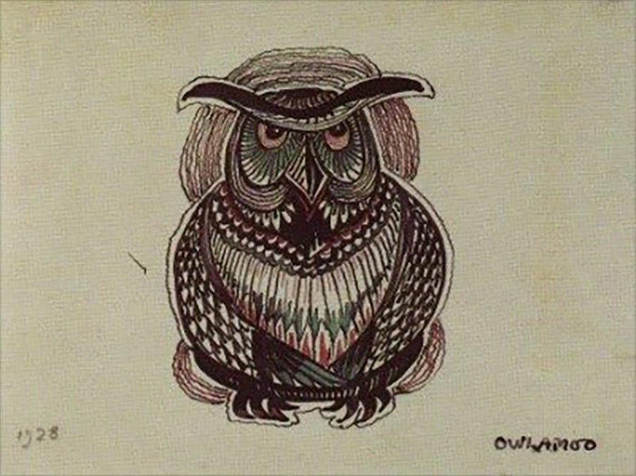 <i>Owlamoo</i>

<br/><br/>

Owls are creatures of Middle-earth. In the Hobbit, it was mentioned that Bilbo was to: "hoot twice like a barn-owl and once like a screech-owl".

<br/>

A coloured illustration of "Owlamoo" from 1928, an evil owl who appeared in nightmares of his son, Michael.<span class="ngViews">2 views</span>