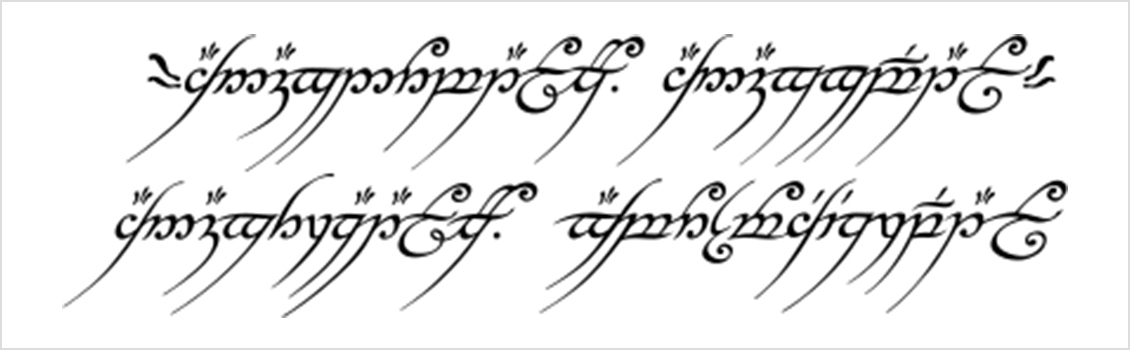<i>Ring verse/inscription</i> The Ring-inscription was a Black Speech inscription in Tengwar upon The One Ring, symbolising its power to control the other Rings of Power.