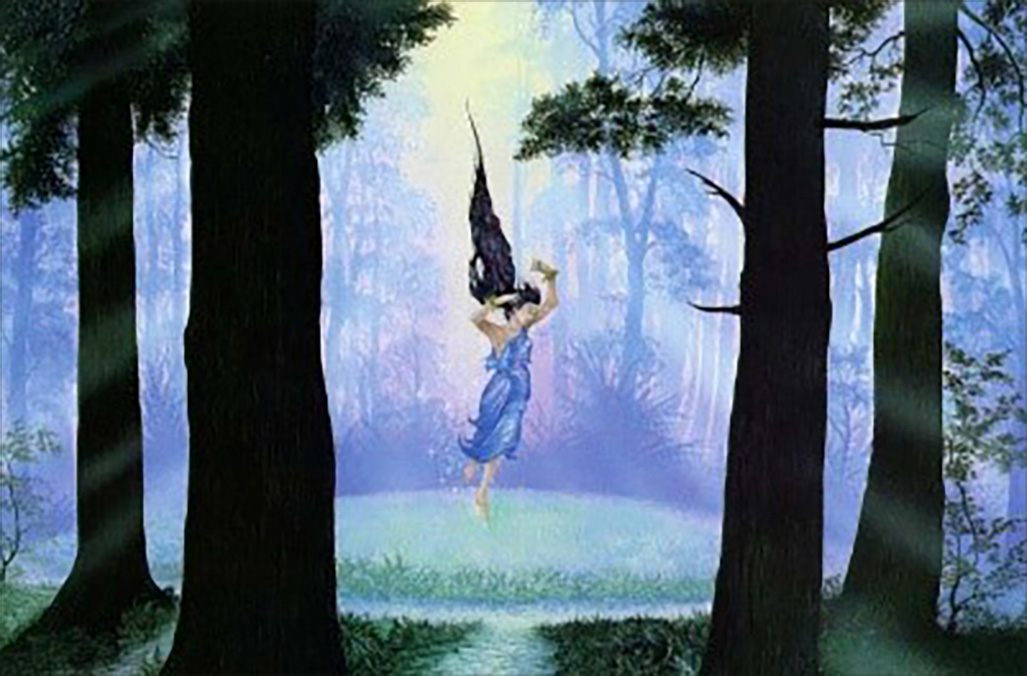 <titletext><strong>

10. Lúthien in the Woods of Neldoreth

</strong></titletext>

<br/><br/>

1988 oils on board, image size 230 x 330 mm. Reproduced in the 1989 J.R.R. Tolkien Calendar, Ballantine Books, for December.<span class="ngViews">7 views</span>