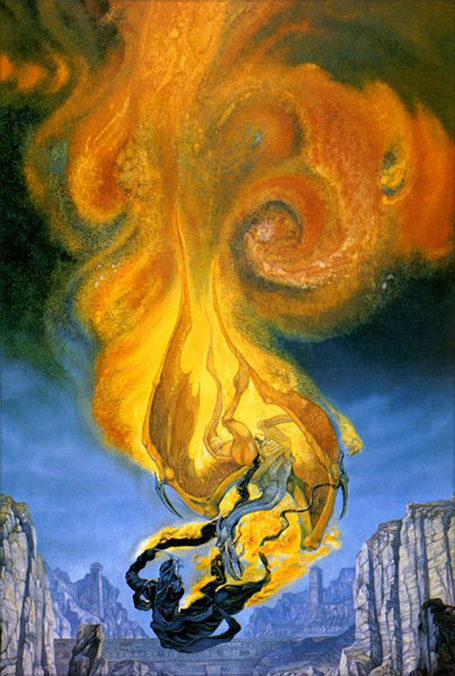 <strong>24. Sauron Defeated (1)</strong>



<br /><br />

1992 oils on board, image size 200 x 330 mm. Cover artwork unpublished, Unwin Hyman.<span class="ngViews">8 views</span>