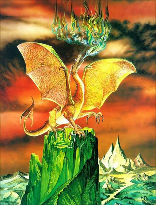 <titletext>

<strong>27. Smaug the Magnificent</strong>

</titletext>

<br/><br/>

1987 oils on board. Artwork for <em>The Hobbit</em>, Unwin Hyman.<span class="ngViews">5 views</span>