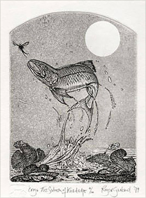 <titletext>

<strong>48. Croga, Salmon of Knowledge</strong>

</titletext>

<br/><br/>

Copper etching, 1999, image size 120 x 160 mm.<span class="ngViews">2 views</span>