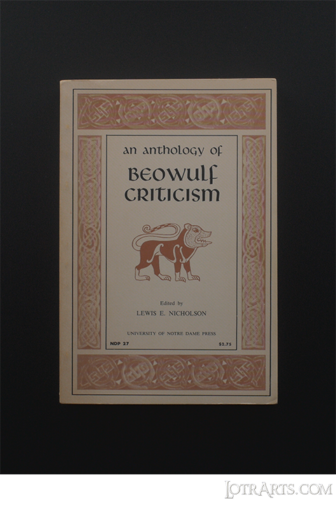 L.E. Nicholson<br />
<i>An Anthology of Beowulf Criticism </i><br />
<i>1966</i><br /><div class="price"><div class="pricetext">10.0009</div></div><span class="ngViews">113 views</span>