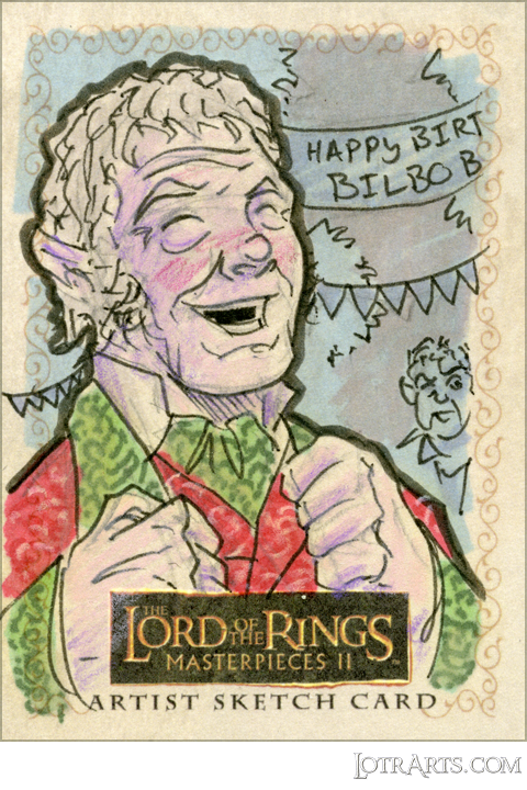 Bilbo by Woodall; artist return sketch