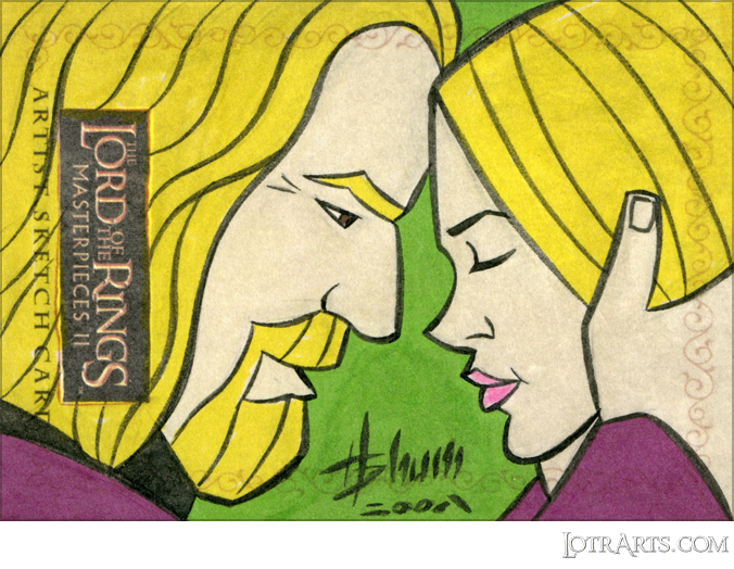 Éowyn and Théoden by Shum: artist return sketch<span class="ngViews">1 view</span>